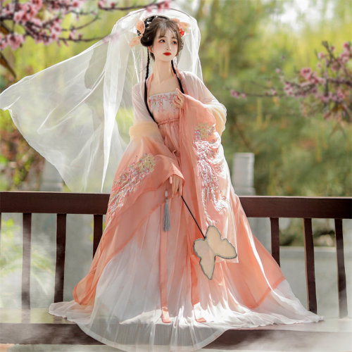 凝紫萱唐制诃子裙汉服女2026新款