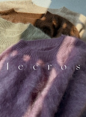 【秋日色谱·暖意恒存】 100山羊绒 240g 慵懒套头 长绒圆领毛衣