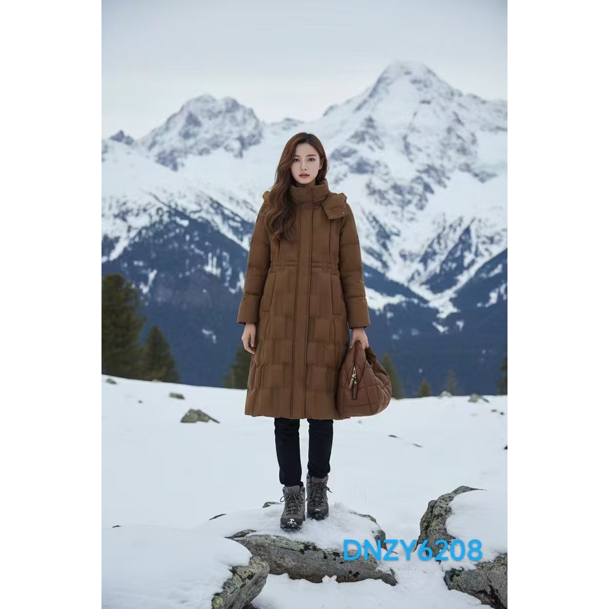 【二米粉丝专享】2025年长款休闲锁温保暖鹅绒服DNZY6208