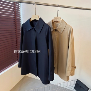 THEWOW早春新 小个子风衣外套 巴家立裁挺阔细腻抗皱翻领中长款