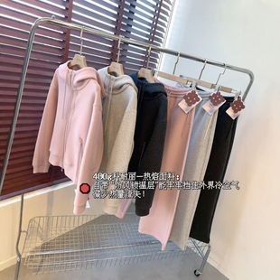 套装 蓄热保暖无束缚拉链连帽外套阔腿裤 秋冬 400g科耐丽 THEWOW