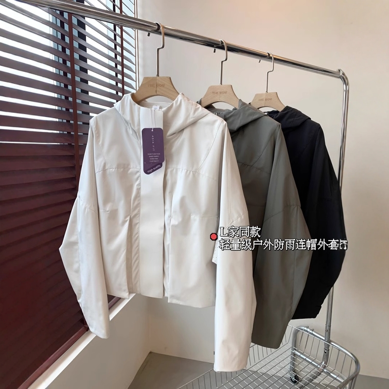 THEWOW L家轻户外 防风雨双层透气层 宽松立裁版运动休闲连帽外套