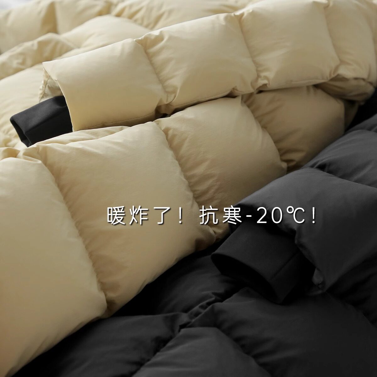 蓬松柔软连帽长款羽绒服外套女冬