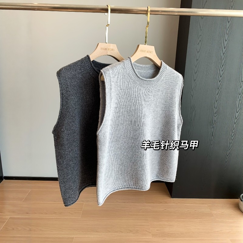叠搭王~100绵羊毛简约文艺女青年高知纯色基础针织背心马甲女25新,女装/女士精品,毛针织衫,淘宝优惠券,粉丝福利购,淘宝优惠卷