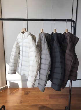 非常不易做的龟背年轻感~型好！连帽排骨白鸭绒短羽绒服保暖外套