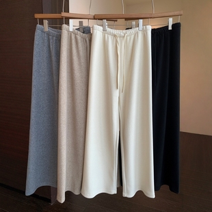 高腰休闲裤 保暖神裤 直筒阔腿裤 女秋冬新 加绒加厚一片式 AMR