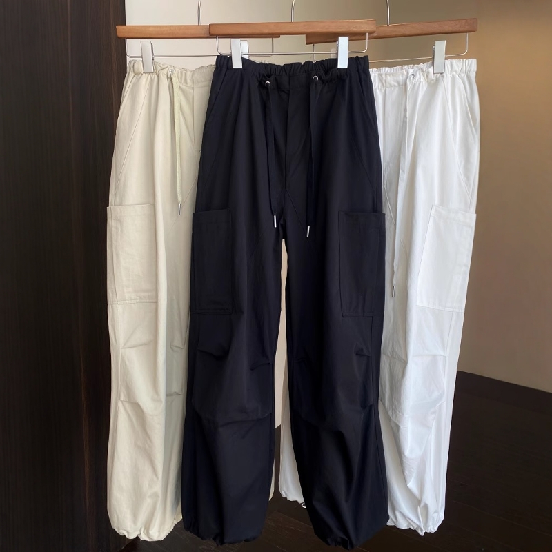 AMR UU◆酷帅时髦 显腿长降落伞工装裤休闲直筒阔腿裤女春夏新款