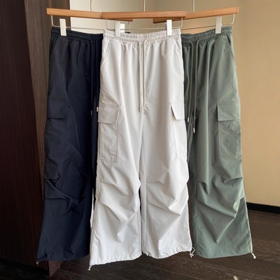 AMR UU◆版型正 美式工装裤高腰休闲阔腿裤直筒束脚裤女秋冬新款