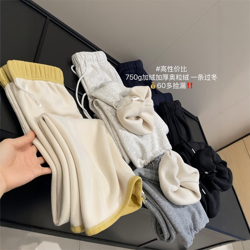 IN BLUE 一条过冬！750g加绒加厚奥粒绒可束脚/可阔腿休闲裤卫裤