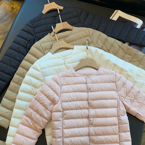 无内胆包边轻薄款圆领羽绒服冬