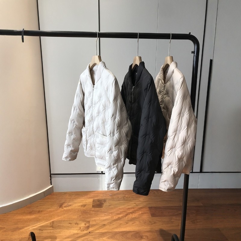 没有对手的吸粉款~日系极简90%白鸭绒~轻薄气质棒球领羽绒服外套
