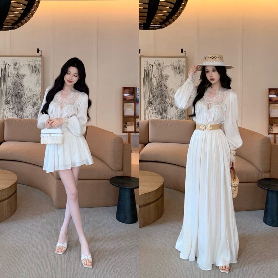 Liora温柔 寄予晚风 法式气质温柔浪漫上衣半身裙套装26837