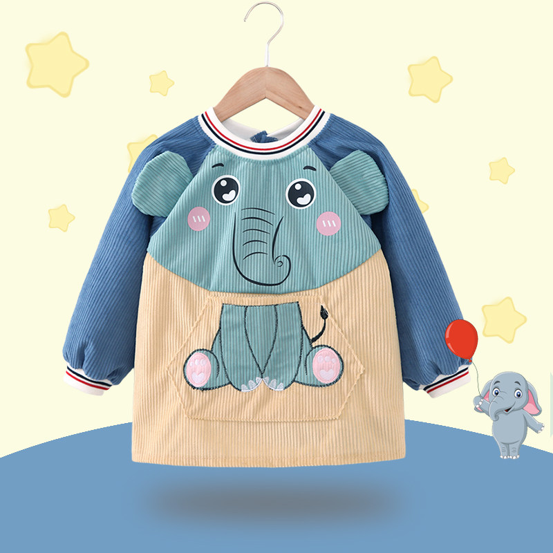 加厚水晶灯芯绒女宝宝男罩衣儿童吃饭围兜反穿衣防水防脏饭兜秋冬,童装/婴儿装/亲子装,反穿衣/罩衣,淘宝优惠券,粉丝福利购,淘宝优惠卷