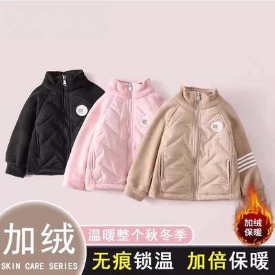 新款儿童羽绒棉衣中大童校服内搭神器男女童秋冬加绒内胆学生外套