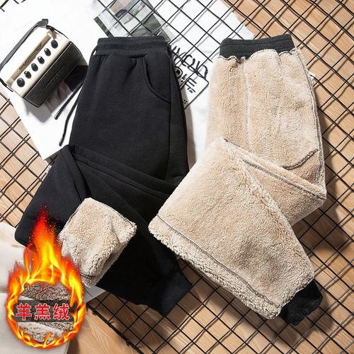 加绒加厚棉裤男士2025冬季新款保暖大码干活穿的休闲工作运动卫裤