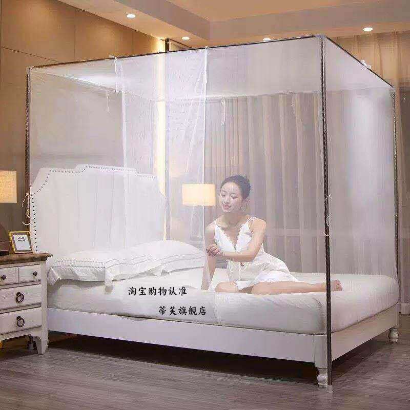 落地式蚊帐2026新款家用卧室支架杆加粗加厚老式传统单人床三门