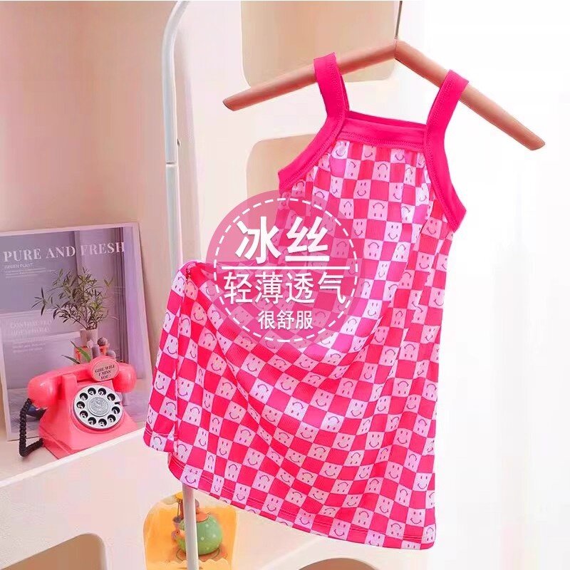 女童夏季连衣裙薄2026夏装新款婴儿吊带背心裙儿童空调睡衣长裙子