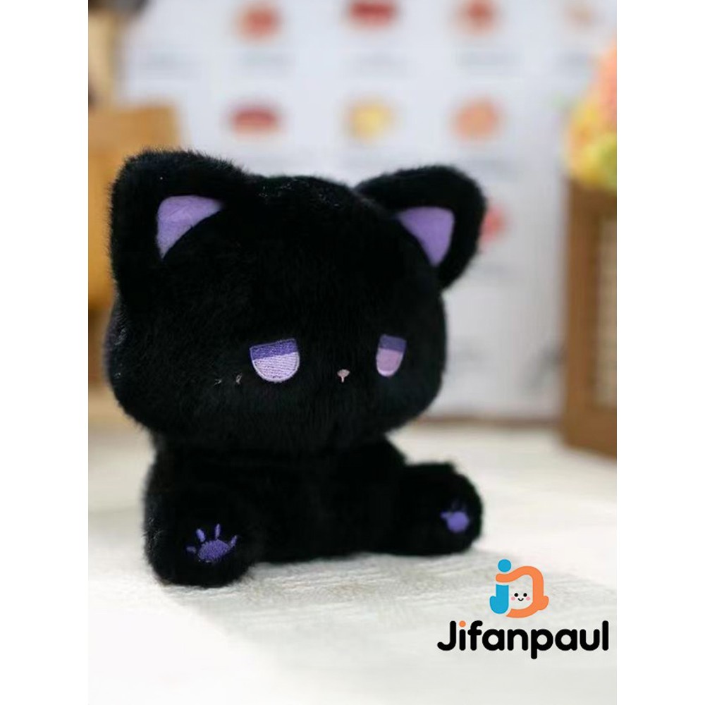 可爱桌伴娃娃emo小猫咪毛绒玩偶公仔坐姿呆呆猫送女生日礼物闺蜜