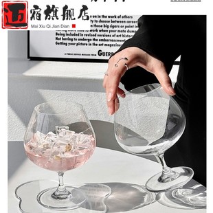 轻奢高档家用大苹果矮脚玻璃杯葡萄酒香槟杯 酒杯高级感稀奇古怪