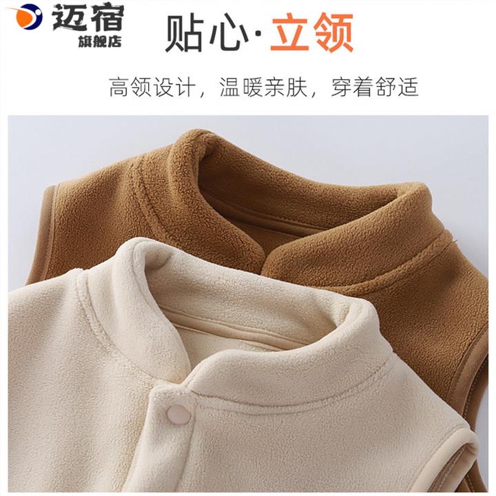 双层加绒加厚儿童马甲外穿春秋装婴儿宝宝秋冬奥利绒开衫马甲背心