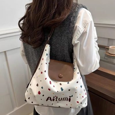 单肩包女款2025新款高级感双肩包包小众轻奢百搭大容量通勤托特包