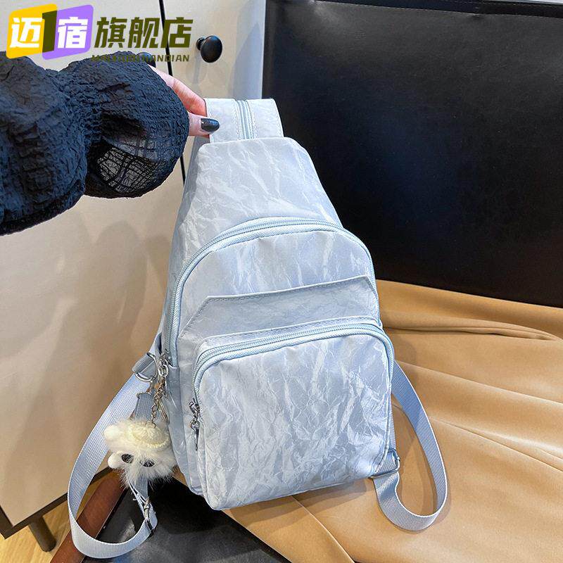 两用斜挎胸包女时尚潮流印花小背包女轻便旅游单肩包质感小双肩包