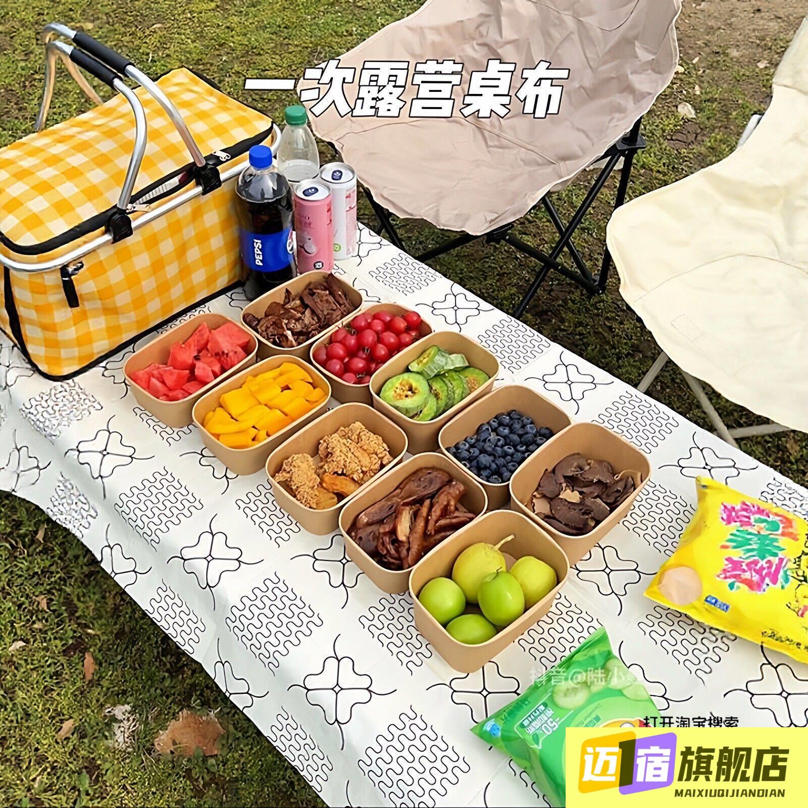 春游露营一次性桌布朋友聚会桌子隔脏垫防水防油户外野餐防潮垫子图片