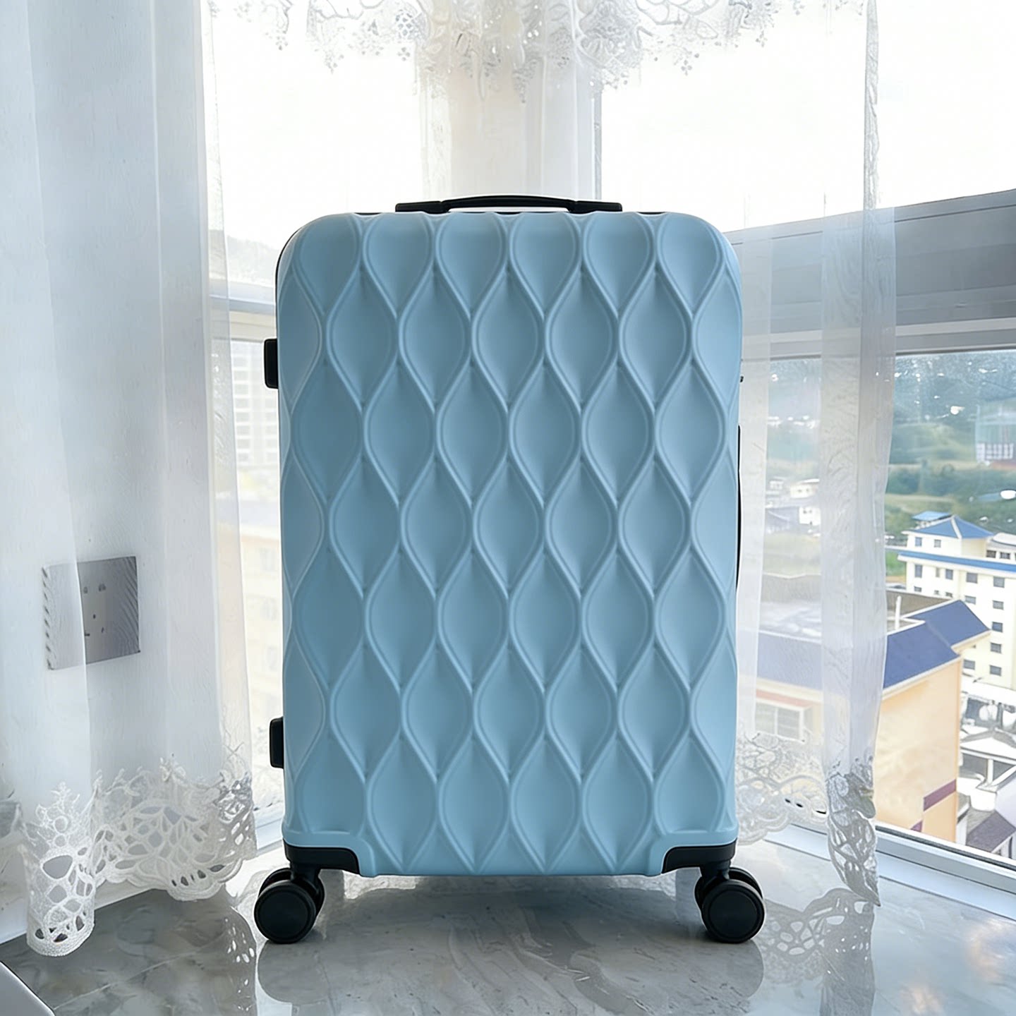 行界旅人防刮ABS+PC材质静音万向轮潮流拉杆箱男女通用20寸登机箱