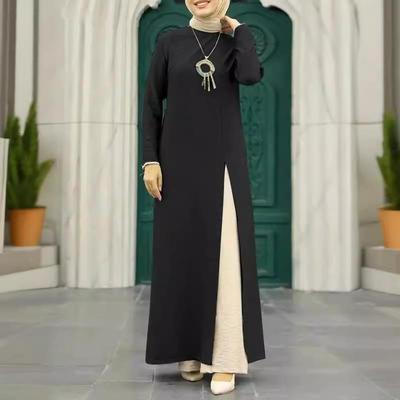 Robe Ladies Intellectual Elegant Color Solid Fashion Dress