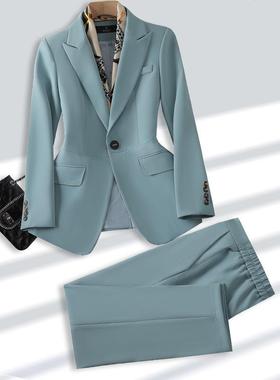 monochromatic black formal business long female ladies