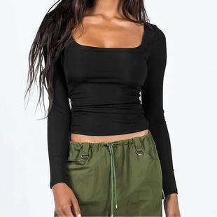 street shirt fall new casual monochromatic spring tops
