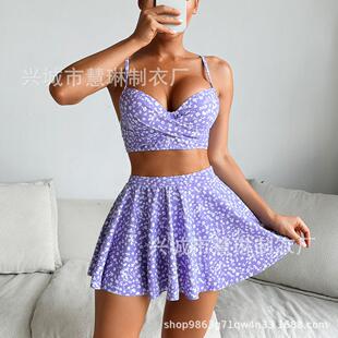 half pleated skirt sexy floral ladies dress vintage fashion
