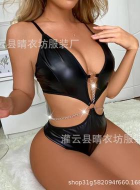 nightclub and leather coquettish backless girl patent