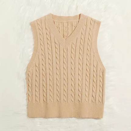 winter fall tops pullover ribbed all-match female vest