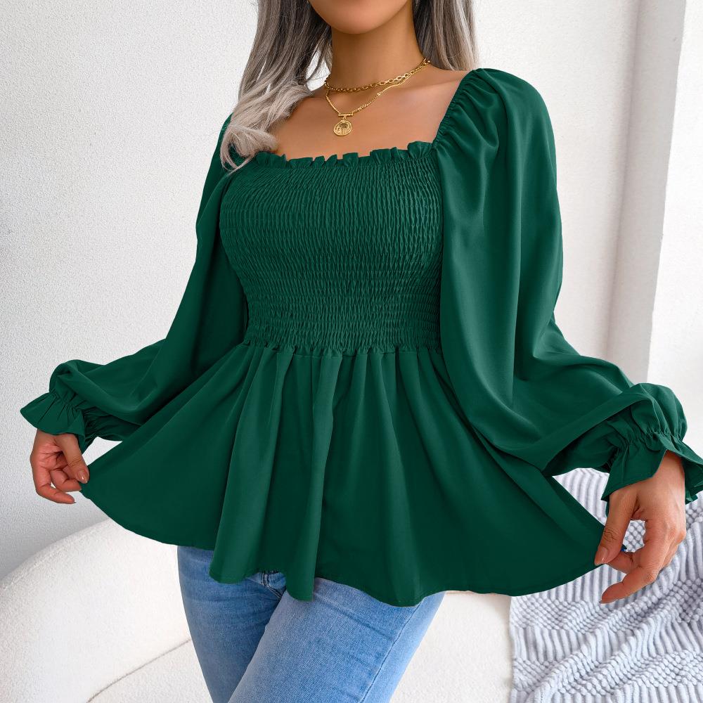 chiffon women tunic up for women spring button shirt shirts