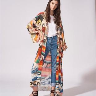 Beach Cover-up Sun Kimono Shirt Cardigan Bikini Protection