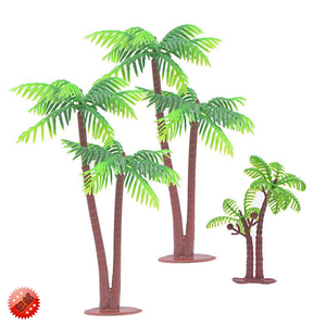 椰子树蛋糕装饰摆件生日插件海滩景仿真小号大号插牌立体小树植物