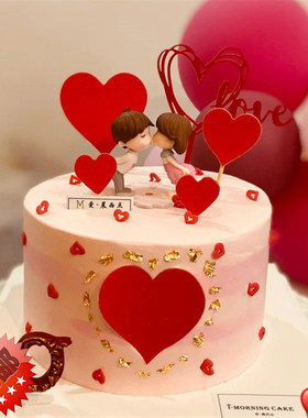 结婚订婚情人节生日蛋糕装饰摆件