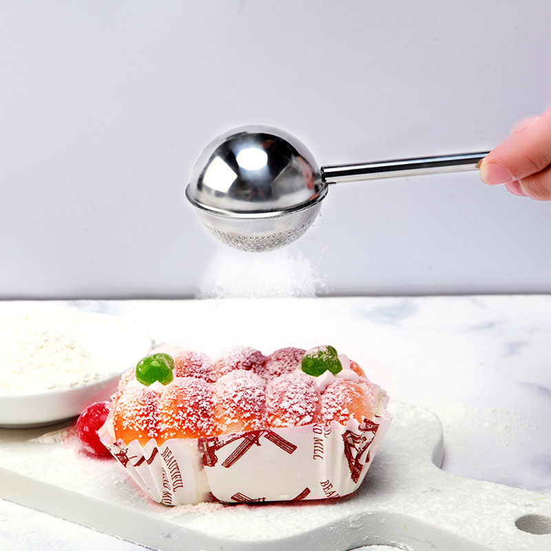 304不锈钢糖粉筛推式茶球咖啡粉烧烤粉撒粉器糖筛器抹茶粉过滤