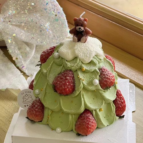 圣诞节网红草莓塔生日蛋糕装饰
