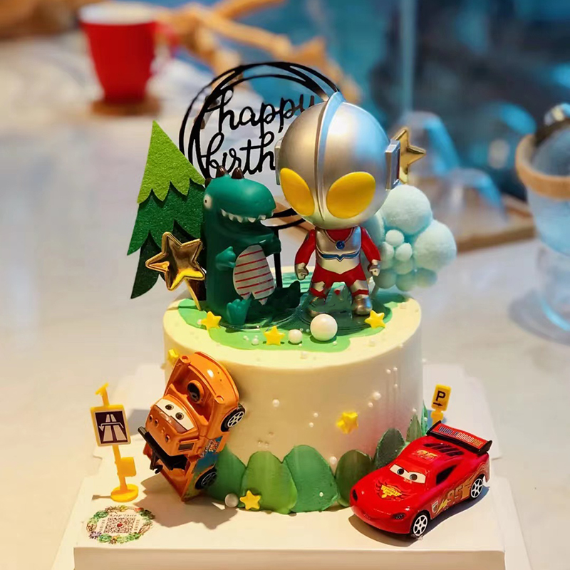 网红儿童英雄六一儿童节生日蛋糕