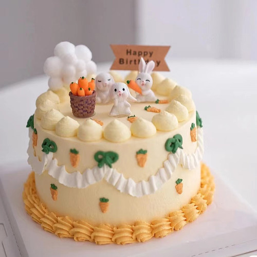 兔宝宝生日蛋糕甜品台装饰