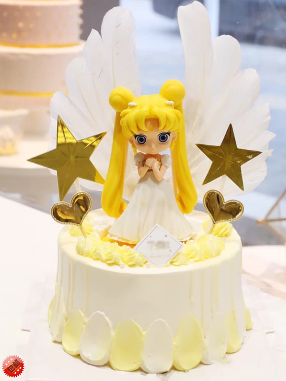 美少女蛋糕摆件白裙小公主q版小女孩可爱美少女战士生日蛋糕装饰