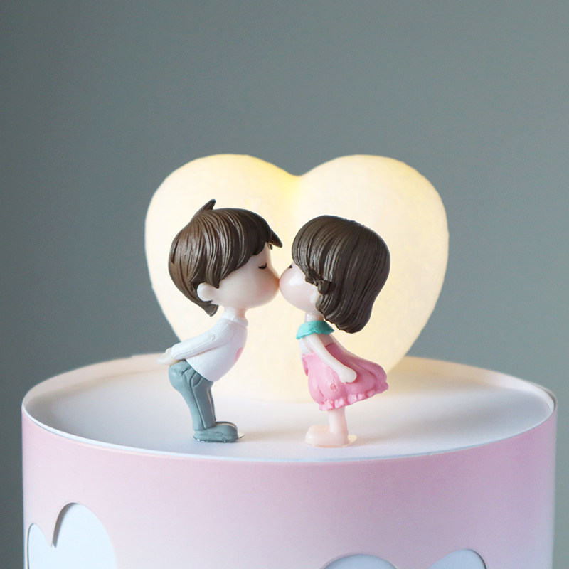 情人节烘焙蛋糕装饰摆件镂空爱心围边亲嘴情侣网红七夕发光小熊,节庆用品/礼品,节日装扮用品,淘宝优惠券,粉丝福利购,淘宝优惠卷