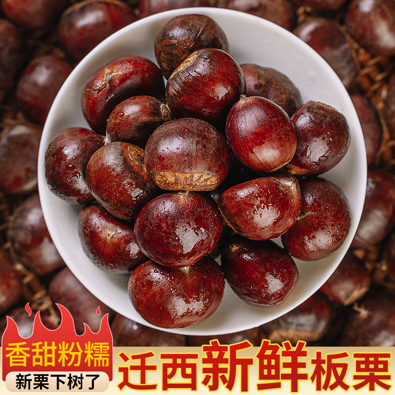 2025迁西板栗生新鲜栗子嫩板栗仁带壳现摘青栗子油栗5斤河北