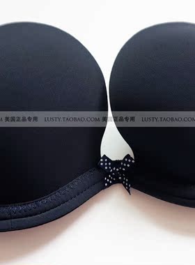 Gilly Hicks藏青色无肩带抹胸文胸内衣少女薄款夏季特价现货32B