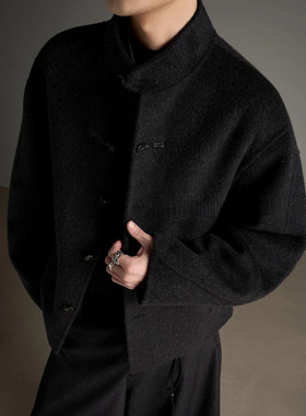 HOMME DE MODE新中式 双面短款廓形大衣外套