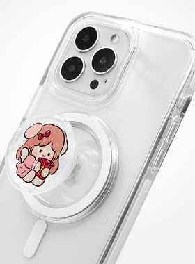 Magsafe透明磁吸气囊支架支架可爱主题可折叠手机气垫支架可定制