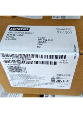 6ES7231-5PD32-0XB0西门子S7-1200模拟输入SM1231 RTD温度传感器