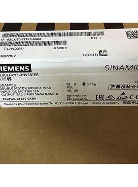6SL3120-2TE15-0AD0西门子S120双轴电机模块600VDC 3AC400V5A/5A